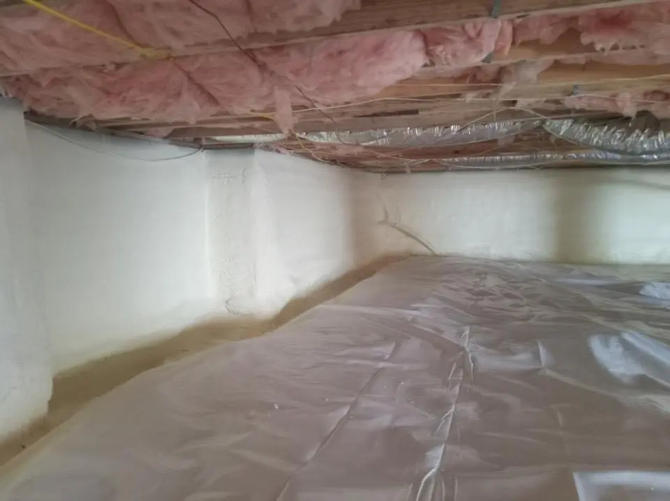 Crawl space encapsulation with closed-cell spray foam for Roof Waterproofing in Key West